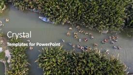  Presentation with coconut water - Beautiful slide set featuring aerial-view-tourists-in-basket backdrop and a dark gray colored foreground