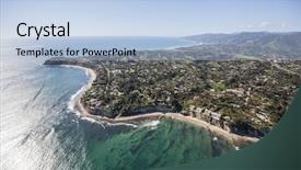  Presentation with point of view - Cool new slide set with aerial view towards point dume backdrop and a light blue colored foreground