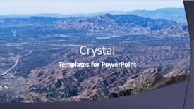  Presentation with los angeles - Beautiful theme featuring aerial-view-towards-sylmar backdrop and a ocean colored foreground