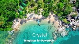 Presentation with tropical - Beautiful slides featuring aerial-view-tropical-beach-sai backdrop and a teal colored foreground