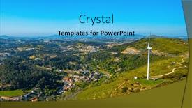  Presentation with wind energy - PPT layouts enhanced with aerial-view-wind-turbine background and a  colored foreground