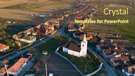  Presentation with transylvania - Slide deck having aerial-view background and a tawny brown colored foreground