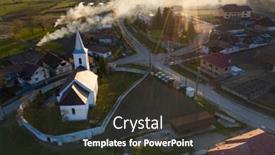  Presentation with transylvania - Audience pleasing PPT theme consisting of aerial-view backdrop and a dark gray colored foreground