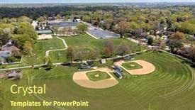  Presentation with neighborhood - Theme consisting of aerial-view background and a tawny brown colored foreground