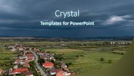  Presentation with transylvania - Presentation theme having aerial-view background and a ocean colored foreground