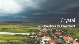  Presentation with transylvania - PPT theme enhanced with aerial-view background and a dark gray colored foreground