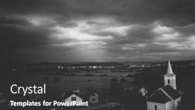  Presentation with transylvania - Theme with aerial-view background and a dark gray colored foreground