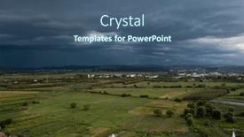  Presentation with transylvania - Slides having aerial-view background and a ocean colored foreground