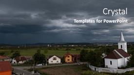  Presentation with transylvania - Presentation theme enhanced with aerial-view background and a gray colored foreground
