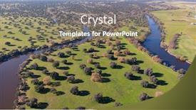  Presentation with rivers - PPT layouts consisting of aerial viewe of two rivers along the countryside in spain background and a violet colored foreground
