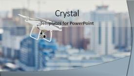  Presentation with quadcopter - Beautiful theme featuring aero - drone quadcopter with digital camera backdrop and a light gray colored foreground