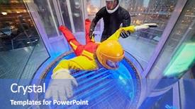  Presentation with fly - Slides enhanced with aero - male instructor helps woman background and a teal colored foreground