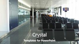  Presentation with aircraft engine - Theme featuring aero engine - aircraft indoor background and a dark gray colored foreground