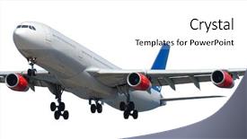  Presentation with engine - Amazing presentation theme having aero engine - airliner on a clean white backdrop and a white colored foreground