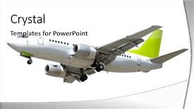  Presentation with engine - PPT theme consisting of aero engine - airliner on a clean white background and a white colored foreground