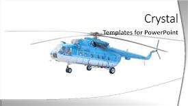  Presentation with helicopter - Presentation with aero engine - helicopter isolated under the white background and a white colored foreground