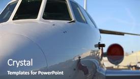  Presentation with private jet - PPT layouts consisting of aero engine - private jet sits background and a ocean colored foreground