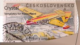  Presentation with czechoslovakia - Slides enhanced with aerobatics - czechoslovakia - circa 1967 background and a coral colored foreground