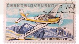  Presentation with czechoslovakia - Amazing theme having aerobatics - czechoslovakia - circa 1967 backdrop and a lemonade colored foreground