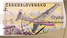  Presentation with glider - PPT layouts consisting of aerobatics - czechoslovakia - circa 1967 background and a coral colored foreground
