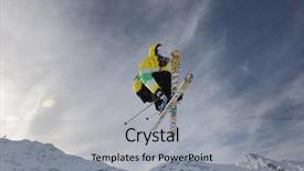  Presentation with young athletes box jumping - Audience pleasing presentation consisting of aerobatics - extreme freestyle ski jump backdrop and a light gray colored foreground