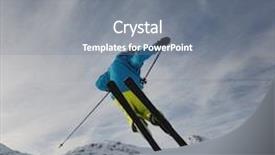  Presentation with mountain snow - Presentation with aerobatics - extreme freestyle ski jump background and a gray colored foreground