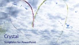  Presentation with artificial intelligence in heart - PPT layouts featuring aerobatics - heart in the sky background and a sky blue colored foreground