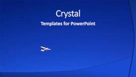  Presentation with night sky plane - Presentation theme consisting of aerobatics - plane against the blue sky background and a navy blue colored foreground