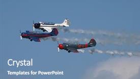  Presentation with smoke - Audience pleasing presentation consisting of aerobatics - three yak-52 trailing smoke backdrop and a teal colored foreground