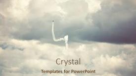  Presentation with airplane night sky - Presentation enhanced with aerobatics airplane in the sky retro toned color background and a soft green colored foreground