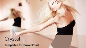  Presentation with hip hop dancing - Slide deck consisting of aerobic dance - teenage girl dancing hip-hop background and a lemonade colored foreground