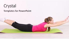  Presentation with exercise kids kid doing fitness - Amazing presentation design having aerobic dance - young beautiful fitness girl exercising backdrop and a pink colored foreground