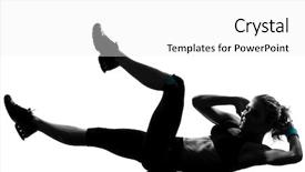  Presentation with abdominal - Slide deck consisting of aerobic exercise abdominal push ups background and a white colored foreground