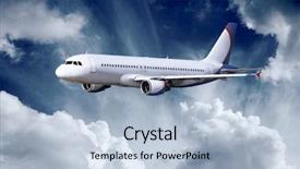  Presentation with aerodynamic - Cool new PPT layouts with aerodynamic - airplane at fly backdrop and a light blue colored foreground
