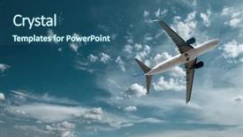  Presentation with aerodynamic - Colorful theme enhanced with aerodynamic - airplane at fly backdrop and a  colored foreground