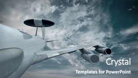  Presentation with military - Slides featuring aerodynamic - military airplan on the speed background and a gray colored foreground