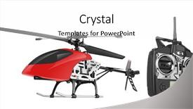  Presentation with aerodynamic - Audience pleasing slide deck consisting of aerodynamic - remote controlled helicopter with controlling backdrop and a white colored foreground