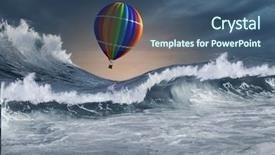  Presentation with sport - Beautiful PPT theme featuring aeronautics as sport mixed media backdrop and a ocean colored foreground