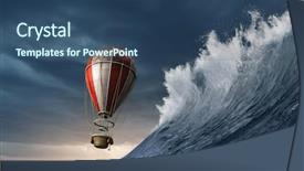  Presentation with sport - Slides featuring aeronautics as sport mixed media background and a ocean colored foreground