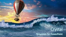  Presentation with sport - Slide set consisting of aeronautics as sport mixed media background and a ocean colored foreground