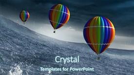  Presentation with sport - Beautiful theme featuring aeronautics as sport mixed media backdrop and a ocean colored foreground