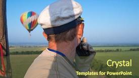  Presentation with bird eye view - Colorful presentation design enhanced with epinephrine - aeronautics the pilot balloon view backdrop and a tawny brown colored foreground