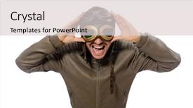  Presentation with pilot - Slide set having aeronautic - funny pilot isolated background and a light gray colored foreground