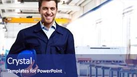  Presentation with engineering - Beautiful presentation design featuring engineering petrolim - portrait of a smiling handsome backdrop and a navy blue colored foreground