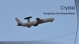  Presentation with control - Presentation theme having aeronautical communication - airborne warning and control system background and a light blue colored foreground