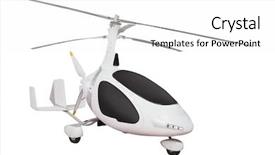  Presentation with helicopter - Colorful presentation enhanced with aeronautical engineering - helicopter isolated under the white backdrop and a white colored foreground