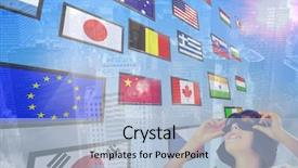  Presentation with composite - Slide set having aeronautique - digital composite of panel background and a light blue colored foreground