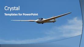  Presentation with glider - PPT theme consisting of aeronautique - glider type as-k 13 background and a teal colored foreground