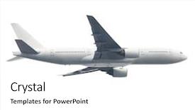  Presentation with jet airplane - Audience pleasing PPT layouts consisting of aeronautique - passenger jet airliner airplane backdrop and a white colored foreground