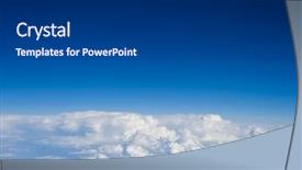  Presentation with airplane - Audience pleasing slide deck consisting of aeronautique - view above the sky backdrop and a dark gray colored foreground